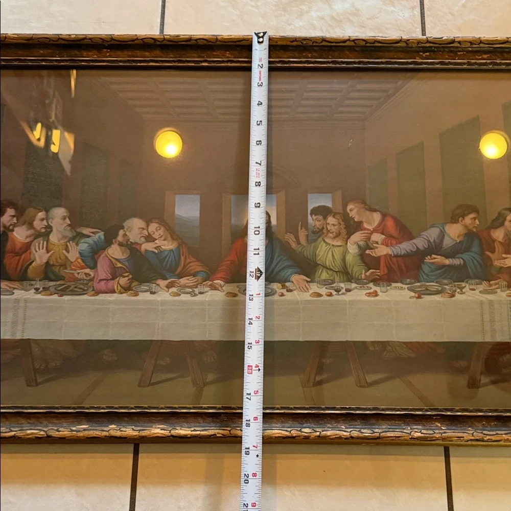 Vintage Framed Last Supper Wall Art - Picture 5 of 7